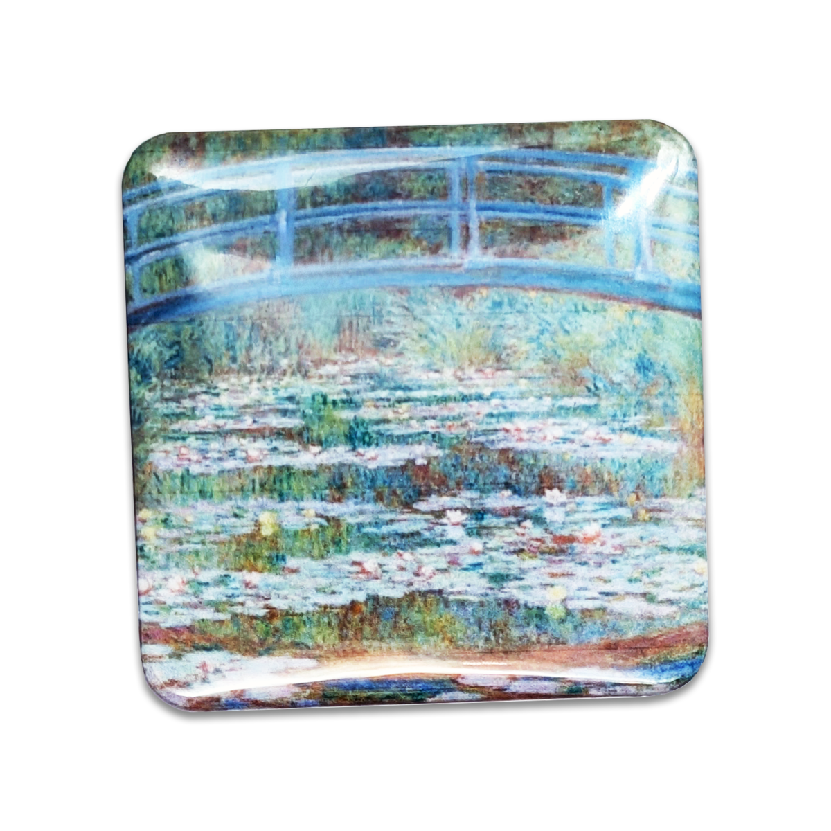 "Bridge over a Pond of Water Lilies" Art Magnet