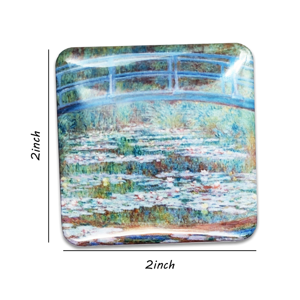 "Bridge over a Pond of Water Lilies" Art Magnet