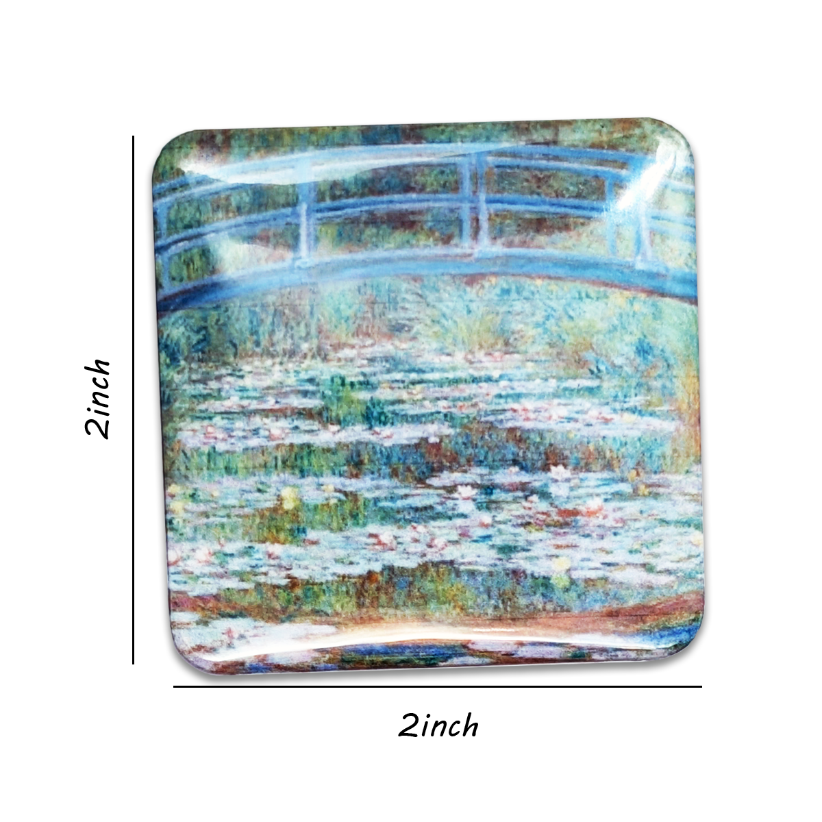 "Bridge over a Pond of Water Lilies" Art Magnet