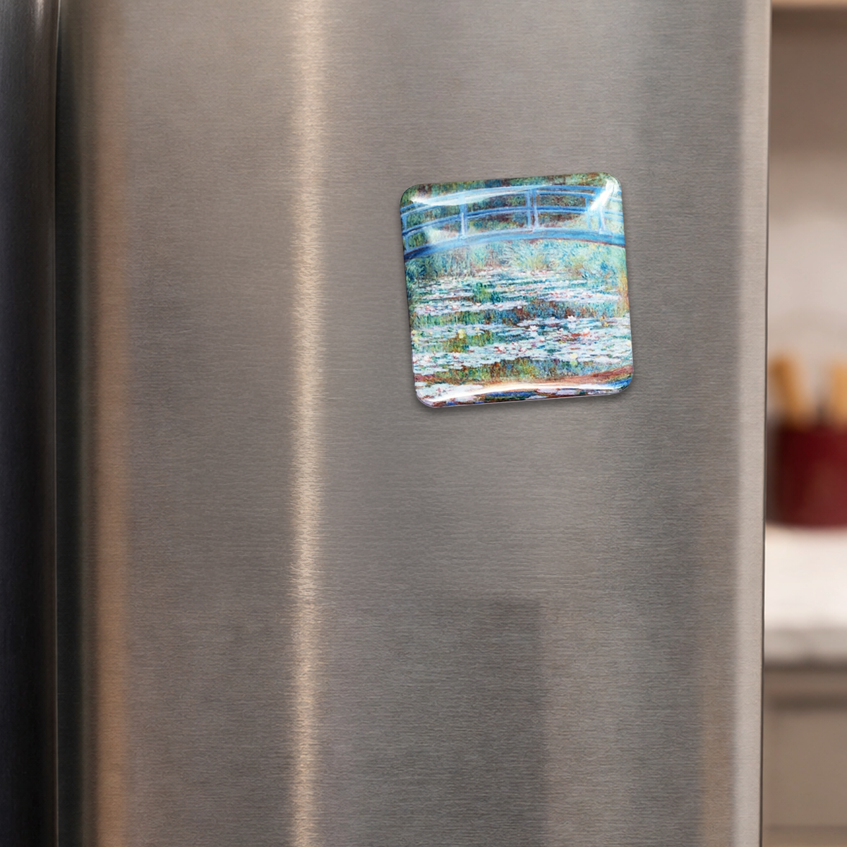 "Bridge over a Pond of Water Lilies" Art Magnet