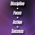 "Discipline + Focus + Action = Success." Motivation Magnet