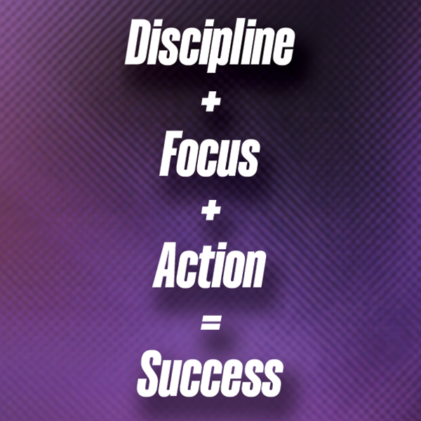 "Discipline + Focus + Action = Success." Motivation Magnet